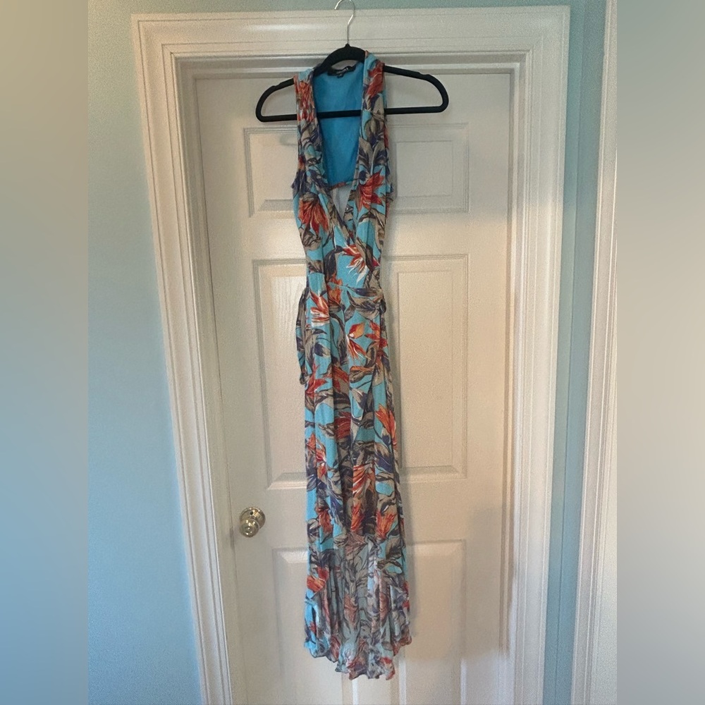 Lulus Tropical Wrap Dress, Medium
